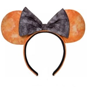 Disney Minnie Ears Tie-Dye Orange & Grey Headband